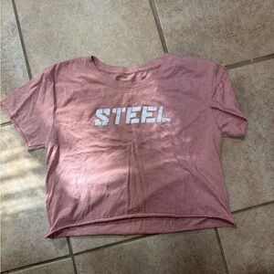 STEEL Brand Pink Graphic Crop